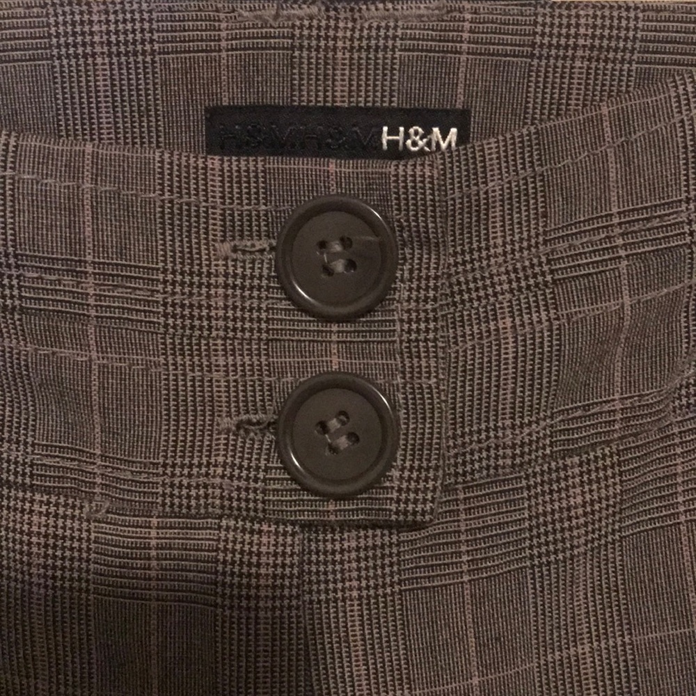 H&M wise leg dress pants, checkered size 6